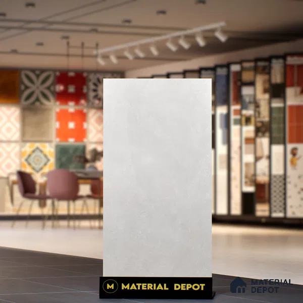 Stone Floor & Wall Tile TL 07146 Evolution White 4 ft x 2 ft Matte Finish Vitrified Tile - 9 mm | 4 Random Design | Suitable For living Room, Bedroom, Bathroom | Random Designs