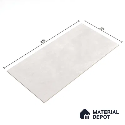 Stone Floor & Wall Tile TL 07146 Evolution White 4 ft x 2 ft Matte Finish Vitrified Tile - 9 mm | 4 Random Design | Suitable For living Room, Bedroom, Bathroom | Random Designs