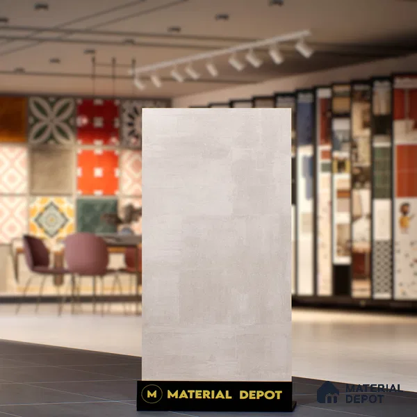 Stone Floor & Wall Tile TL 07147 Fabien Bianco 4 ft x 2 ft Matte Finish Vitrified Tile - 9 mm | 3 Random Design | Suitable For living Room, Bedroom, Bathroom | Random Designs