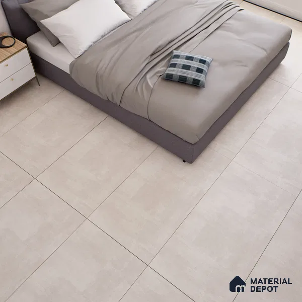 Stone Floor & Wall Tile TL 07147 Fabien Bianco 4 ft x 2 ft Matte Finish Vitrified Tile - 9 mm | 3 Random Design | Suitable For living Room, Bedroom, Bathroom | Random Designs