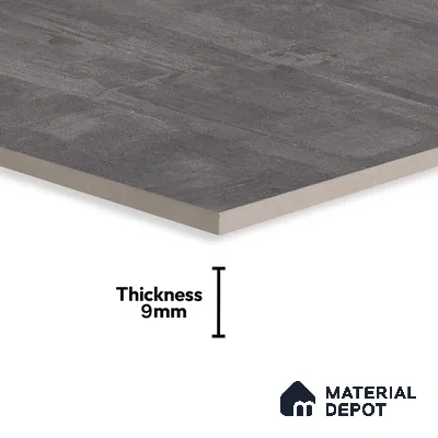 Cement Floor & Wall Tile TL 07150 Fabien Nero 4 ft x 2 ft Matte Finish Vitrified Tile - 9 mm | 3 Random Design | Suitable For living Room, Bedroom, Bathroom | Random Designs