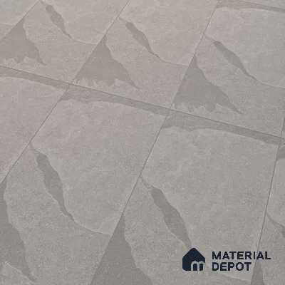 Stone Floor & Wall Tile TL 07153 Forenza Grey 4 ft x 2 ft Matte Finish Vitrified Tile - 9 mm | 4 Random Design | Suitable For living Room, Bedroom, Bathroom