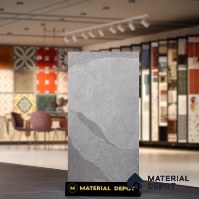 Stone Floor & Wall Tile TL 07153 Forenza Grey 4 ft x 2 ft Matte Finish Vitrified Tile - 9 mm | 4 Random Design | Suitable For living Room, Bedroom, Bathroom