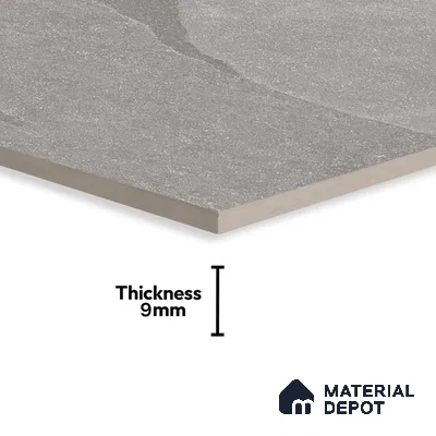 Stone Floor & Wall Tile TL 07153 Forenza Grey 4 ft x 2 ft Matte Finish Vitrified Tile - 9 mm | 4 Random Design | Suitable For living Room, Bedroom, Bathroom
