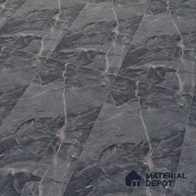Marble Fior di Bosco Wall & Floor Tile TL 07154 Slate Grey 4 ft x 2 ft Matte Finish Vitrified Tile - 9 mm | 4 Random Designs | Suitable For Living Room, Bedroom, Kitchen