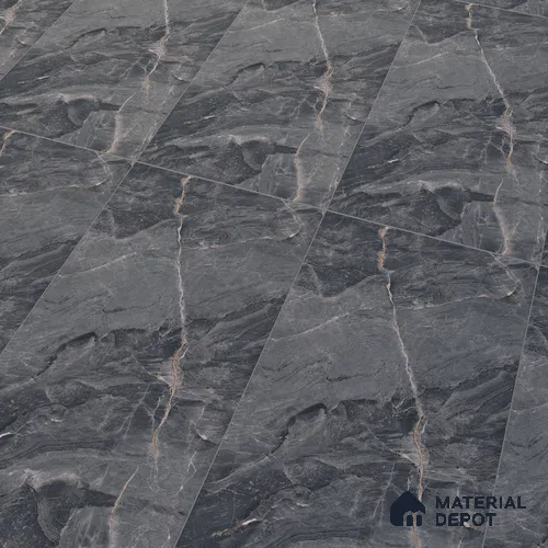 Marble Fior di Bosco Wall & Floor Tile TL 07154 Slate Grey 4 ft x 2 ft Matte Finish Vitrified Tile - 9 mm | 4 Random Designs | Suitable For Living Room, Bedroom, Kitchen