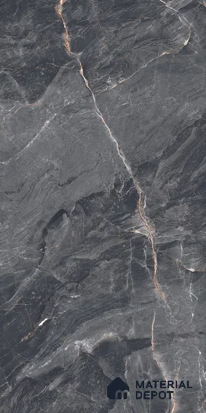 Marble Fior di Bosco Wall & Floor Tile TL 07154 Slate Grey 4 ft x 2 ft Matte Finish Vitrified Tile - 9 mm | 4 Random Designs | Suitable For Living Room, Bedroom, Kitchen