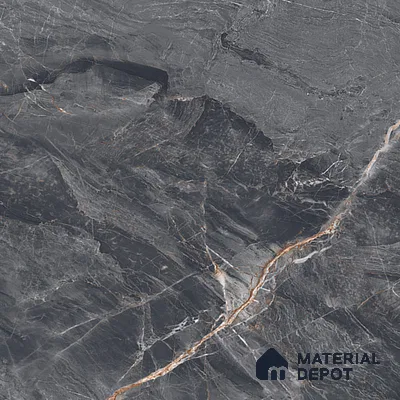 Marble Fior di Bosco Wall & Floor Tile TL 07154 Slate Grey 4 ft x 2 ft Matte Finish Vitrified Tile - 9 mm | 4 Random Designs | Suitable For Living Room, Bedroom, Kitchen