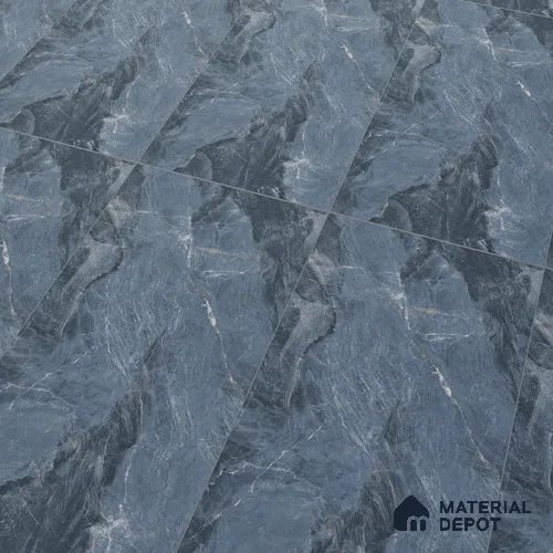 Marble Look Floor & Wall Tile TL 07155 Jerico Blue 4 ft x 2 ft Matte Finish Vitrified Tile - 9 mm | 4 Random Design | Suitable For living Room, Bedroom, Bathroom | Random Designs