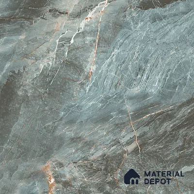 Marble Onyx Wall & Floor Tile TL 07157 Dusty Teal 4 ft x 2 ft Matte Finish Vitrified Tile - 9 mm | 4 Random Designs | Suitable For Living Room, Bedroom, Kitchen