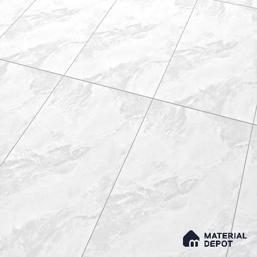 Marble Look Floor & Wall Tile TL 07158 Jerico Bianco 4 ft x 2 ft Matte Finish Vitrified Tile - 9 mm | 4 Random Design | Suitable For living Room, Bedroom, Bathroom | Random Designs