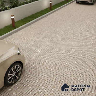 TL 07166 Fawn Kakhi 400x400 mm Matte Finish Parking Vitrified Tile - 12 mm | Pattern Alignment May Vary | 2-3 mm Spacer is Mandatory