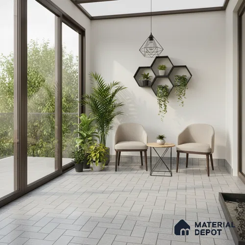 TL 07167 Stone Grey 400x400 mm Matte Finish Parking Vitrified Tile - 12 mm | Pattern Alignment May Vary | 2-3 mm Spacer is Mandatory