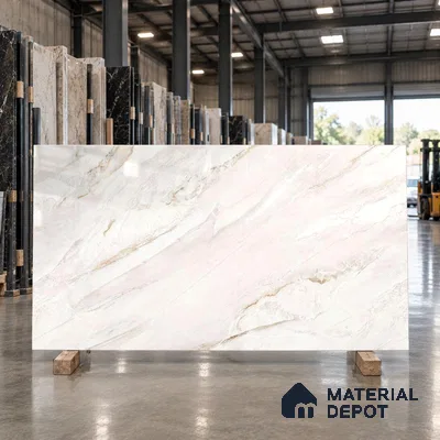 Endless Marble Floor & Wall Tile TL 07169 Champagne 6 ft x 4 ft Glossy Finish Vitrified Large Format Tile Tile - 15 mm | 3 random design | Suitable For Living Room, Bedroom, Bathroom | Adhesive and Spacers Must be Used During Installation
