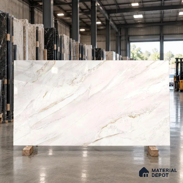 Endless Marble Floor & Wall Tile TL 07169 Champagne 6 ft x 4 ft Glossy Finish Vitrified Large Format Tile Tile - 15 mm | 3 random design | Suitable For Living Room, Bedroom, Bathroom | Adhesive and Spacers Must be Used During Installation