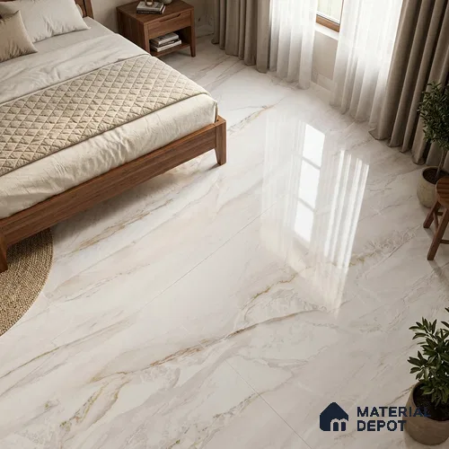 Endless Marble Floor & Wall Tile TL 07169 Champagne 6 ft x 4 ft Glossy Finish Vitrified Large Format Tile Tile - 15 mm | 3 random design | Suitable For Living Room, Bedroom, Bathroom | Adhesive and Spacers Must be Used During Installation