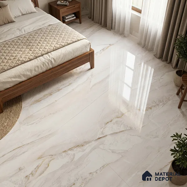 Endless Marble Floor & Wall Tile TL 07169 Champagne 6 ft x 4 ft Glossy Finish Vitrified Large Format Tile Tile - 15 mm | 3 random design | Suitable For Living Room, Bedroom, Bathroom | Adhesive and Spacers Must be Used During Installation