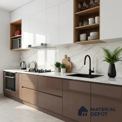 Endless Marble Floor & Wall Tile TL 07169 D Magnetic 4 ft x 2 ft Glossy Finish Vitrified Tile - 9 mm | 4 random design | Suitable For Living Room, Bedroom, Bathroom