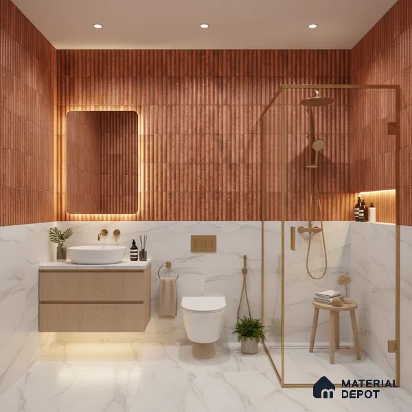 TL 07174 H Bumpy Cosmo Red 1 ft x 1 ft Glossy Finish Ceramic Tile - 10 mm | Please Expect a Slight Variation of Pattern