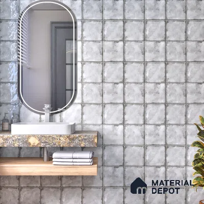 Stone Wall & Floor TL 07175 Kenzo Cosmo Albaster 1 ft x 1 ft Glossy Finish Ceramic Tile - 10 mm