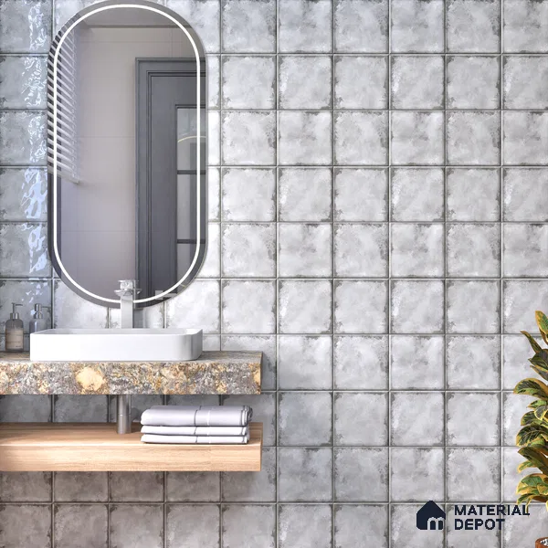 Stone Wall & Floor TL 07175 Kenzo Cosmo Albaster 1 ft x 1 ft Glossy Finish Ceramic Tile - 10 mm