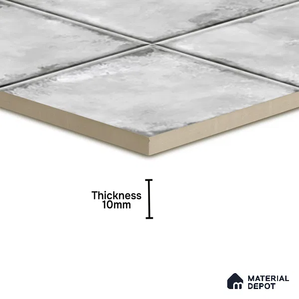 Stone Wall & Floor TL 07175 Kenzo Cosmo Albaster 1 ft x 1 ft Glossy Finish Ceramic Tile - 10 mm
