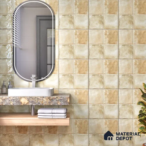 Stone Wall & Floor TL 07175 C Kenzo Cosmo Crema 1 ft x 1 ft Glossy Finish Ceramic Tile - 10 mm