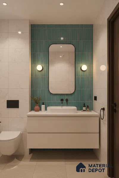 TL 07176 D Kitkat Cosmo Ocean 1 ft x 1 ft Glossy Finish Ceramic Tile - 10 mm | Please Expect a Slight Variation of Pattern