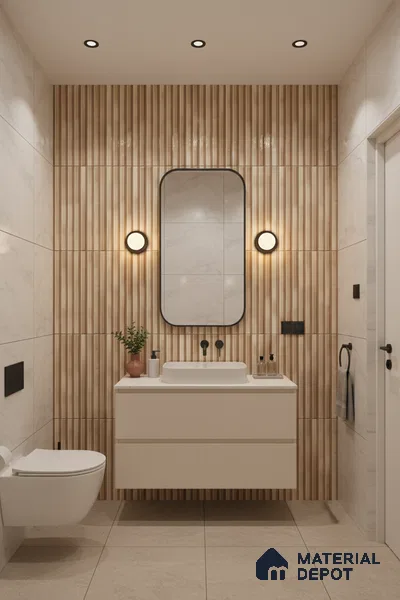 TL 07177 D Liner Cosmo Ivory 1 ft x 1 ft Glossy Finish Ceramic Tile - 10 mm | Please Expect a Slight Variation of Pattern