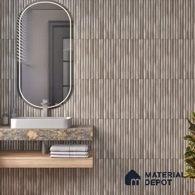 Faux Subway Wall Tile TL 07177 I Liner Cosmo Rust 1 ft x 1 ft Glossy Finish Ceramic Tile - 10 mm | Please Expect a Slight Variation of Pattern