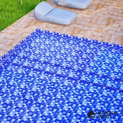 Mosaic Floor & Wall Tile TL 07178 B Lusso Cosmo Navy 1 ft x 1 ft Glossy Finish Ceramic Tile - 10 mm