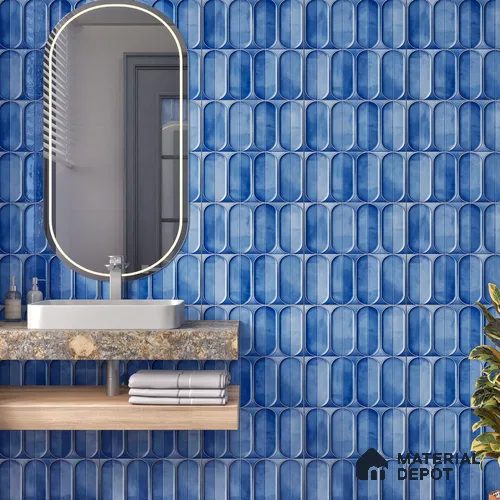 Highlighter Wall Tile TL 07179 Opal Cosmo Avio 1 ft x 1 ft Glossy Finish Ceramic Tile - 10 mm | Suitable For Kitchen & Bathroom