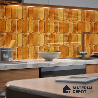 Highlighter Wall Tile TL 07179 E Opal Cosmo Macaroon 1 ft x 1 ft Glossy Finish Ceramic Tile - 10 mm | Suitable For Kitchen & Bathroom