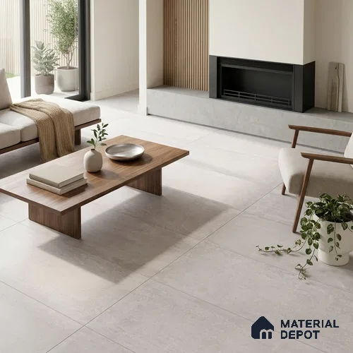 Stone Wall & Floor Tile TL 07196 B Oxy Pearl 2 ft x 4 ft Vitrified Matte Finish - 9 mm | Suitable For Living Room, Bedroom, Dining Area