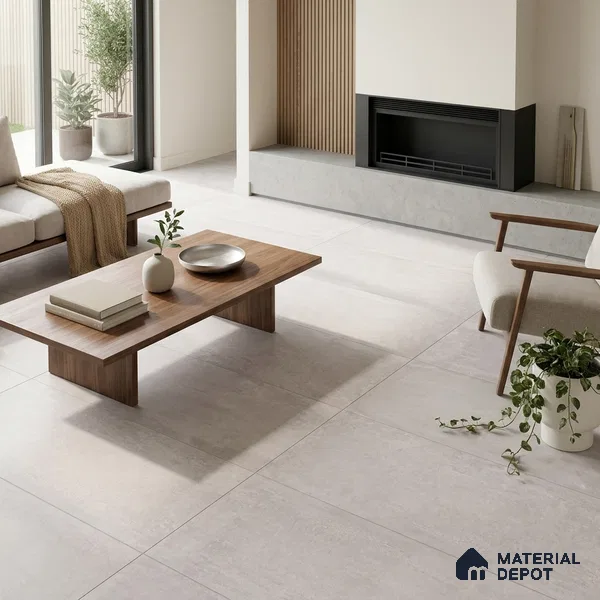 Stone Wall & Floor Tile TL 07196 B Oxy Pearl 2 ft x 4 ft Vitrified Matte Finish - 9 mm | Suitable For Living Room, Bedroom, Dining Area