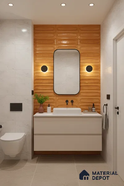 Faux Subway  Tile TL 07238 Bali 1003 1 ft x 1 ft Ceramic Glossy Finish - 9 mm  | 2 mm Spacer is Mandatory | Please Expect a Slight Variation of Pattern (Sample)
