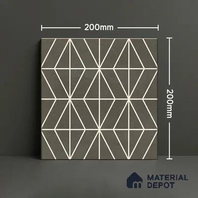 Moroccan Wall & Floor Tile TL 07261 Trend Cedar Decor 6001 200 mm x 200 mm Matte Finish Vitrified Tile - 8 mm | 4 Random Design | Suitable For living Room, Bedroom, Kitchen | Please Expect a Slight Variation of Pattern