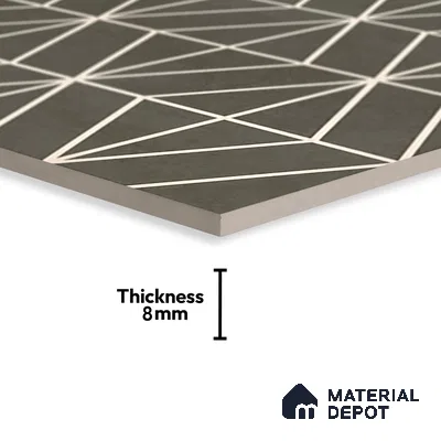 Moroccan Wall & Floor Tile TL 07261 Trend Cedar Decor 6001 200 mm x 200 mm Matte Finish Vitrified Tile - 8 mm | 4 Random Design | Suitable For living Room, Bedroom, Kitchen | Please Expect a Slight Variation of Pattern