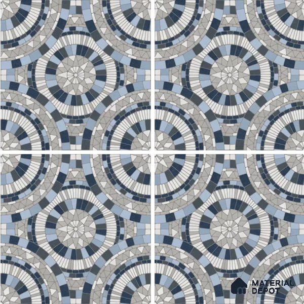 Moroccan Wall & Floor Tile TL 07262 Trend Concrete Decor 5013 200 mm x 200 mm Matte Finish Vitrified Tile - 8 mm | 4 Random Design | Suitable For living Room, Bedroom, Kitchen | Please Expect a Slight Variation of Pattern