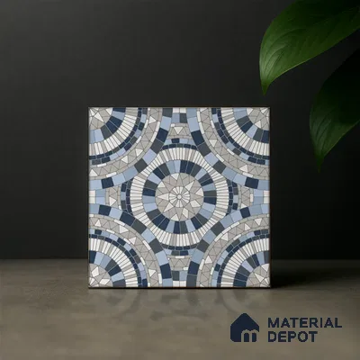 Moroccan Wall & Floor Tile TL 07262 Trend Concrete Decor 5013 200 mm x 200 mm Matte Finish Vitrified Tile - 8 mm | 4 Random Design | Suitable For living Room, Bedroom, Kitchen | Please Expect a Slight Variation of Pattern