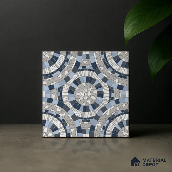 Moroccan Wall & Floor Tile TL 07262 Trend Concrete Decor 5013 200 mm x 200 mm Matte Finish Vitrified Tile - 8 mm | 4 Random Design | Suitable For living Room, Bedroom, Kitchen | Please Expect a Slight Variation of Pattern