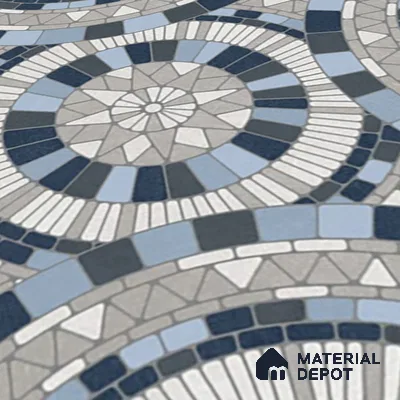 Moroccan Wall & Floor Tile TL 07262 Trend Concrete Decor 5013 200 mm x 200 mm Matte Finish Vitrified Tile - 8 mm | 4 Random Design | Suitable For living Room, Bedroom, Kitchen | Please Expect a Slight Variation of Pattern