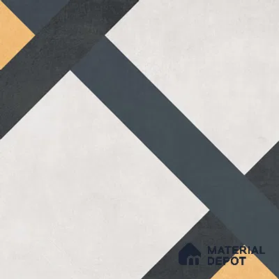 Moroccan Wall & Floor Tile TL 07263 Trend Concrete Decor 5014 200 mm x 200 mm Matte Finish Vitrified Tile - 8 mm | 4 Random Design | Suitable For Kitchen, Bathroom, Dining Area | Please Expect a Slight Variation of Pattern