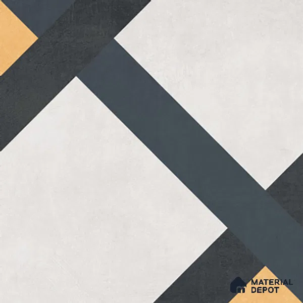 Moroccan Wall & Floor Tile TL 07263 Trend Concrete Decor 5014 200 mm x 200 mm Matte Finish Vitrified Tile - 8 mm | 4 Random Design | Suitable For Kitchen, Bathroom, Dining Area | Please Expect a Slight Variation of Pattern