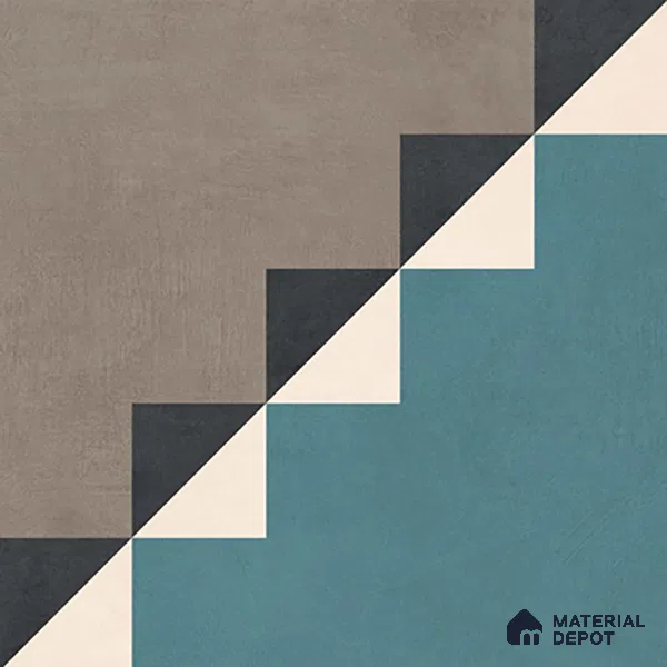Moroccan Wall & Floor Tile TL 07270 Trend Late Decor 5008 200 mm x 200 mm Matte Finish Vitrified Tile - 8 mm | 4 Random Design | Suitable For living Room, Bedroom, Kitchen | Please Expect a Slight Variation of Pattern