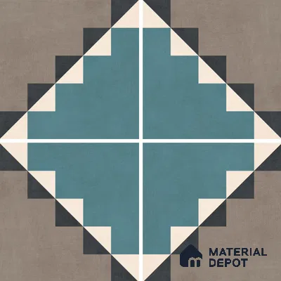 Moroccan Wall & Floor Tile TL 07270 Trend Late Decor 5008 200 mm x 200 mm Matte Finish Vitrified Tile - 8 mm | 4 Random Design | Suitable For living Room, Bedroom, Kitchen | Please Expect a Slight Variation of Pattern
