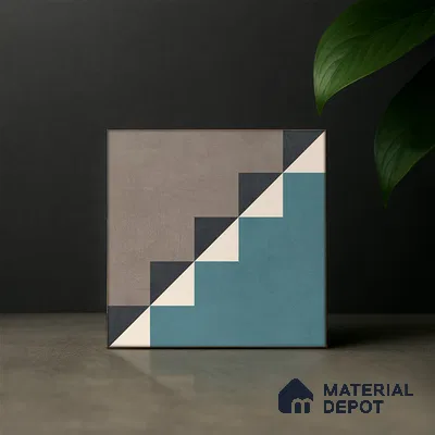 Moroccan Wall & Floor Tile TL 07270 Trend Late Decor 5008 200 mm x 200 mm Matte Finish Vitrified Tile - 8 mm | 4 Random Design | Suitable For living Room, Bedroom, Kitchen | Please Expect a Slight Variation of Pattern
