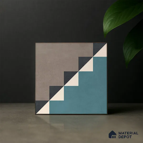 Moroccan Wall & Floor Tile TL 07270 Trend Late Decor 5008 200 mm x 200 mm Matte Finish Vitrified Tile - 8 mm | 4 Random Design | Suitable For living Room, Bedroom, Kitchen | Please Expect a Slight Variation of Pattern