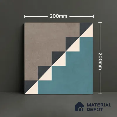 Moroccan Wall & Floor Tile TL 07270 Trend Late Decor 5008 200 mm x 200 mm Matte Finish Vitrified Tile - 8 mm | 4 Random Design | Suitable For living Room, Bedroom, Kitchen | Please Expect a Slight Variation of Pattern