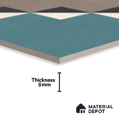 Moroccan Wall & Floor Tile TL 07270 Trend Late Decor 5008 200 mm x 200 mm Matte Finish Vitrified Tile - 8 mm | 4 Random Design | Suitable For living Room, Bedroom, Kitchen | Please Expect a Slight Variation of Pattern